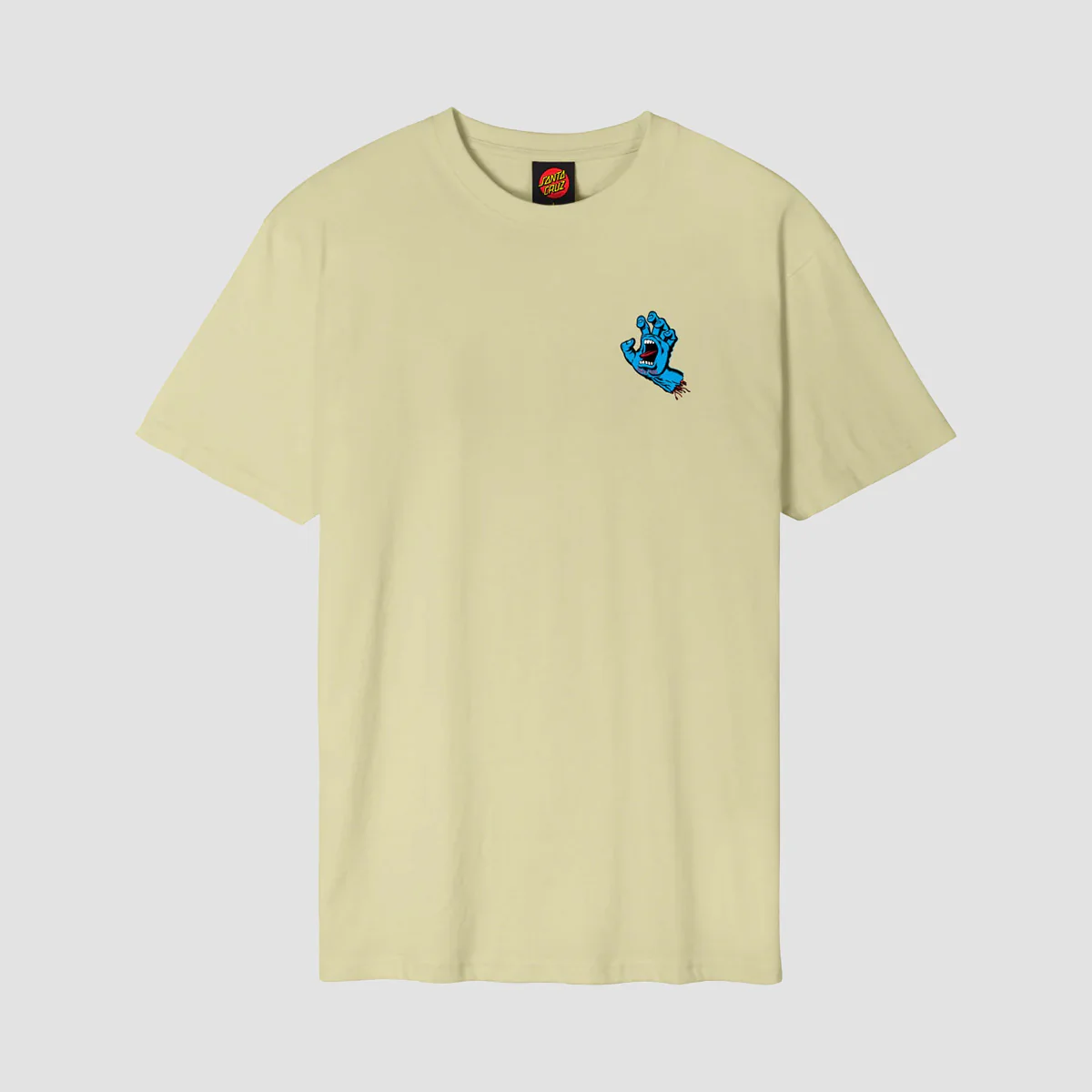 Santa Cruz Screaming Hand Chest T-Shirt Faded Khaki - Image 2