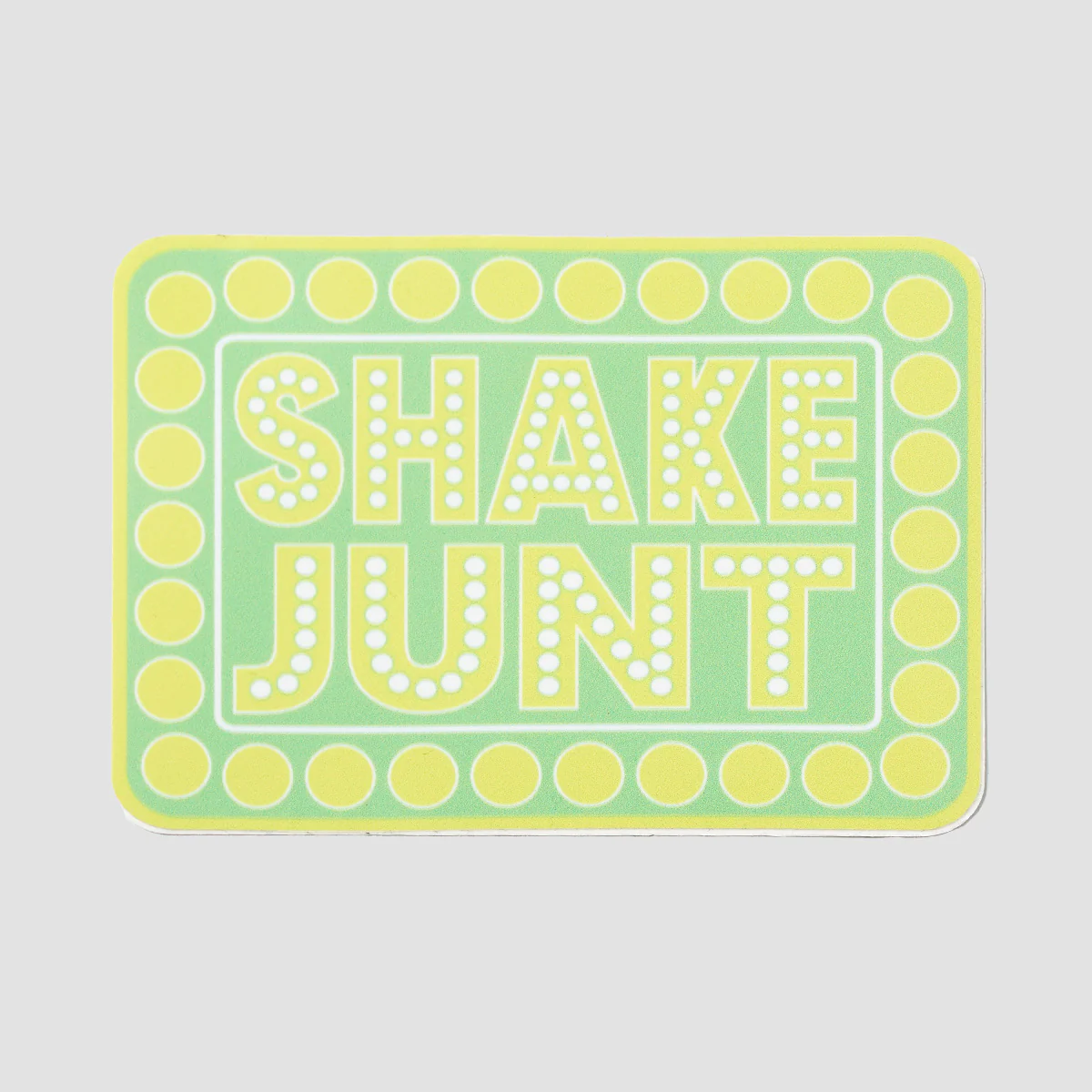 Shake Junt Box Logo Sticker Green/Yellow 100x70mm
