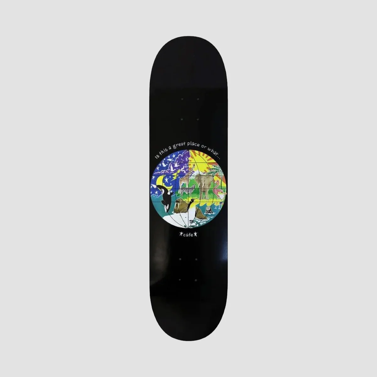 Skateboard Cafe Great Place Skateboard Deck Black - 8.7"