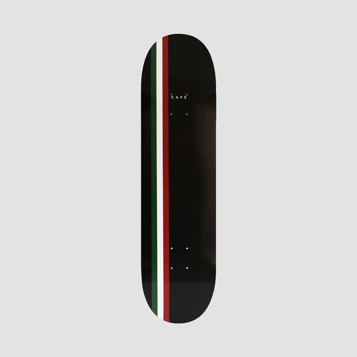Skateboard Cafe Stripe Skateboard Deck Black/Burgundy/White/Forest - 7.75"