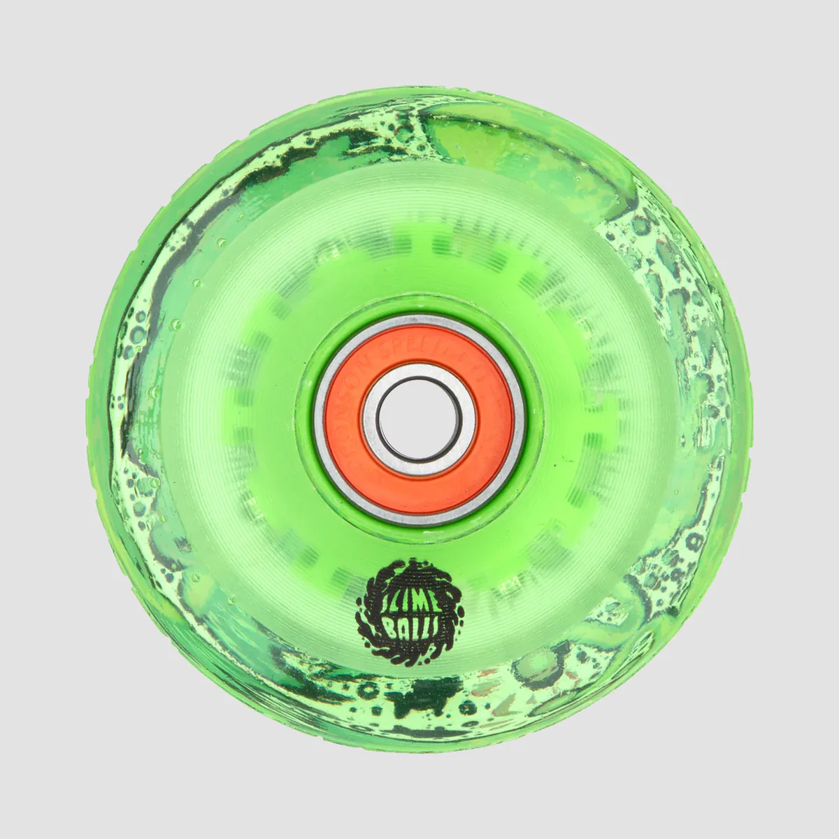 Slime Balls Angler Light Ups OG Slime 78a Skateboard Wheels Neon Green 66mm - Image 2