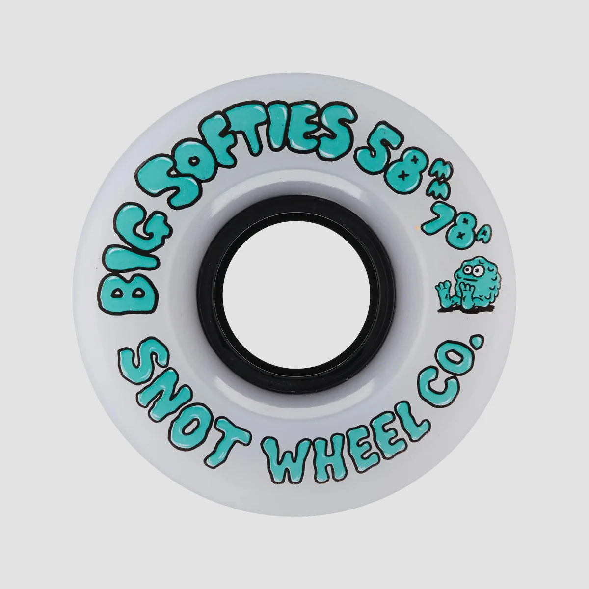 Snot Big Softies 78A Skateboard Wheels White/Black 58mm