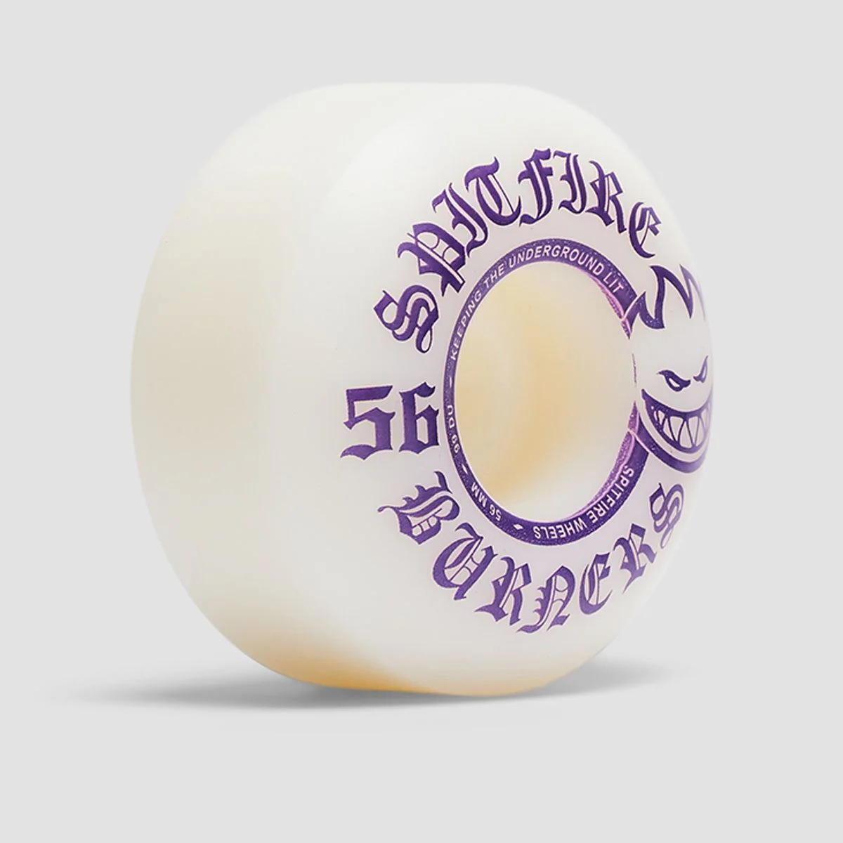Spitfire Burners 99DU Skateboard Wheels White 56mm - Image 2