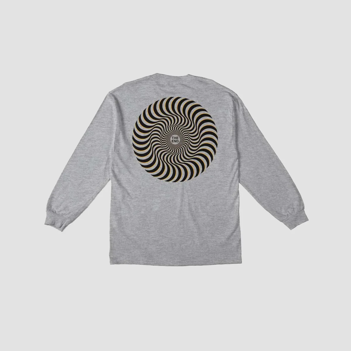 Spitfire Classic Swirl Overlay Longsleeve T-Shirt Grey/Black/Yellow