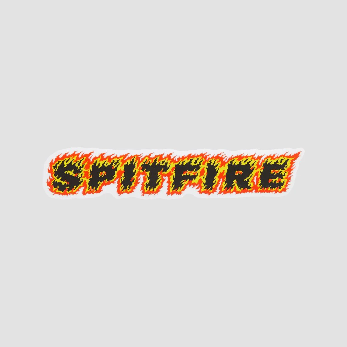 Spitfire Flames Script Sticker 280x55mm