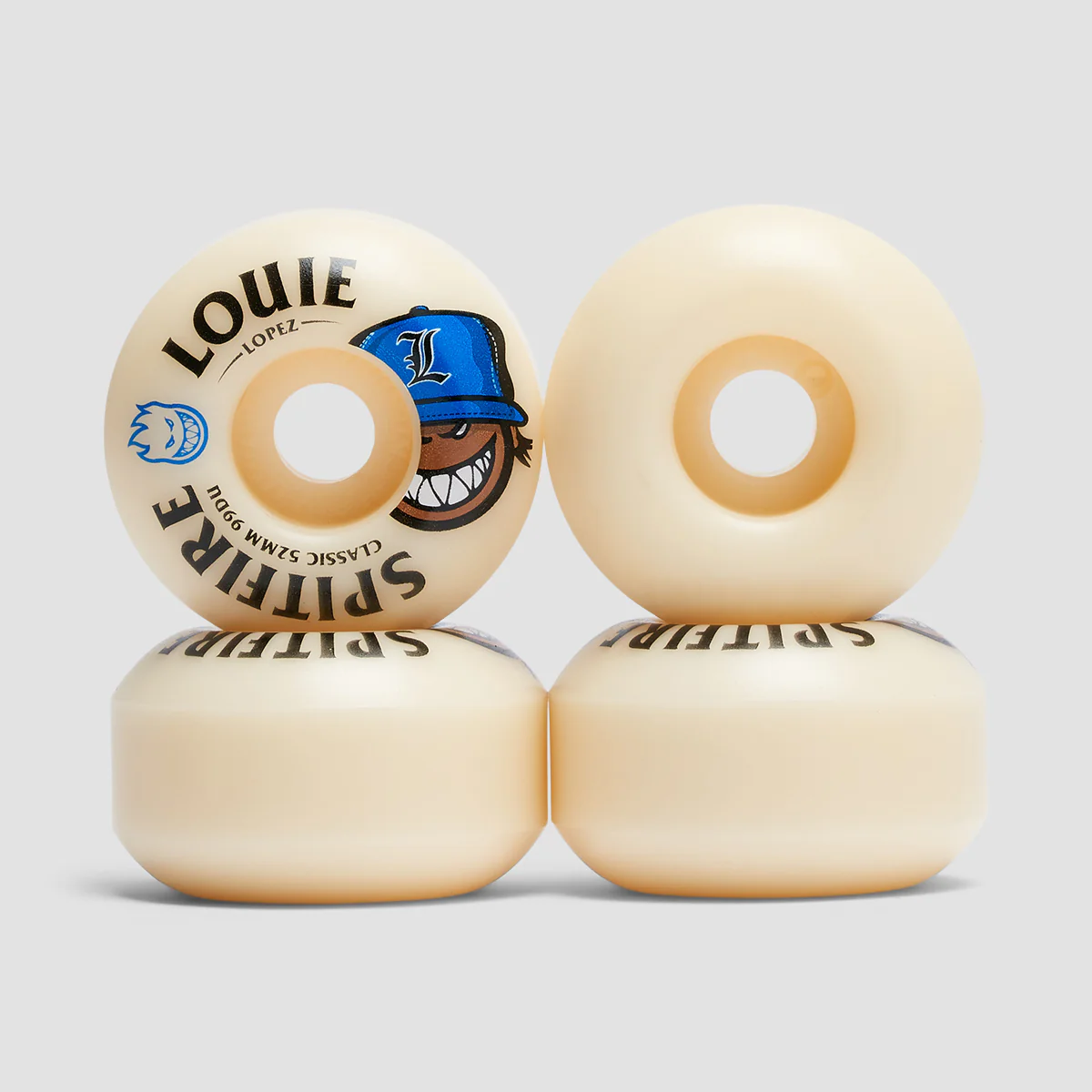 Spitfire Formula Four Burn Squad Louie Lopez Classic 99DU Skateboard Wheels Natural 52mm