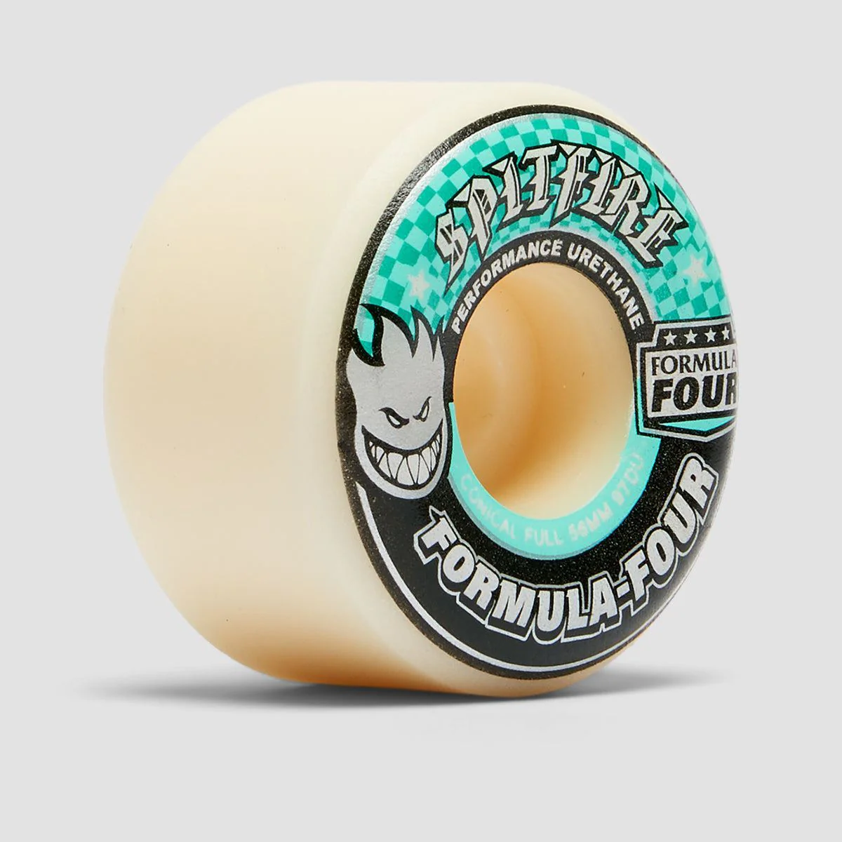 Spitfire Formula Four Conical Full 97du Skateboard Wheels Natural/Teal 56mm - Image 2