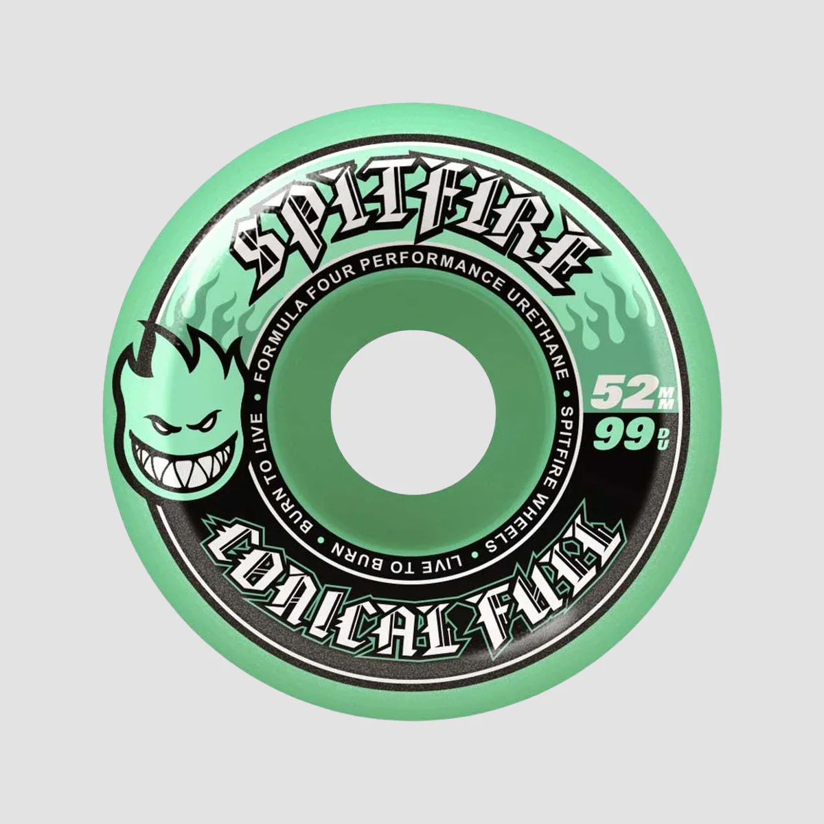 Spitfire Formula Four Conical Full 99DU Skateboard Wheels Teal 52mm