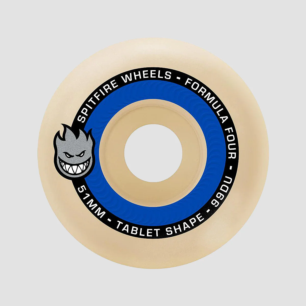 Spitfire Formula Four Tablets 99DU Skateboard Wheels Natural/Blue 51mm