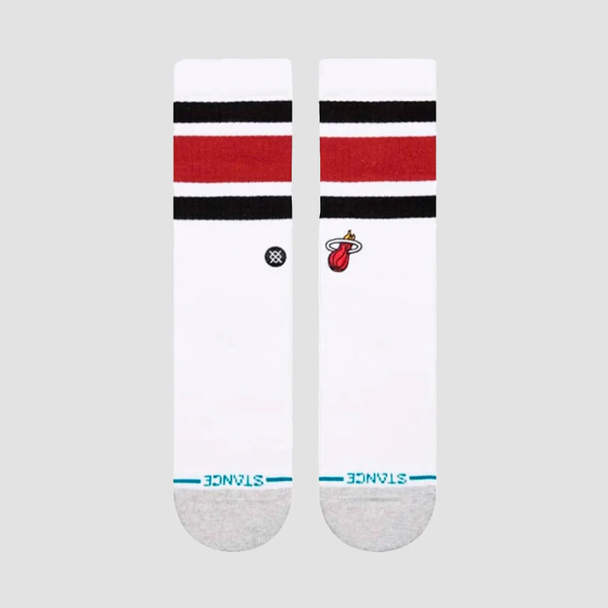 Stance NBA Tube Miami Heat Crew Socks White - Image 2