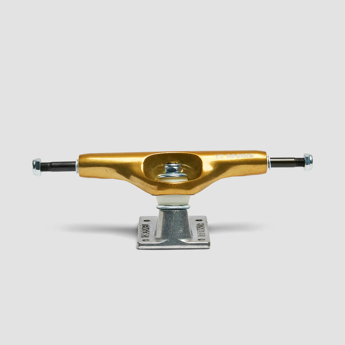Tensor Aluminum Trippy Character 5.5 Skateboard Trucks 1 Pair TJ Rogers Gold/Raw - 8.25" - Image 2