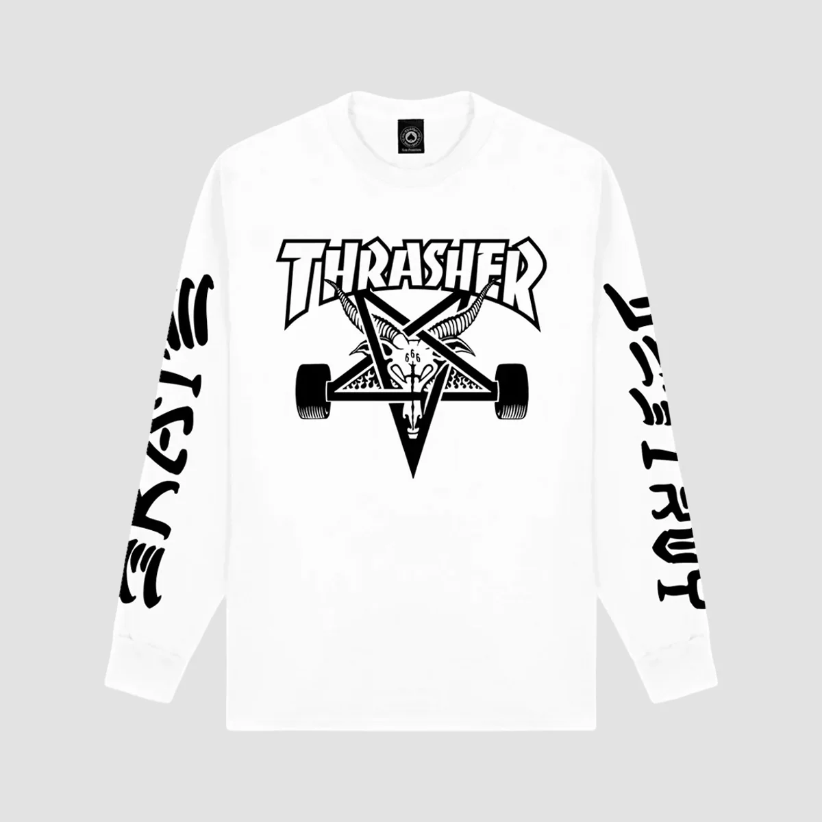 Thrasher Goat Destroy Longsleeve T-Shirt White