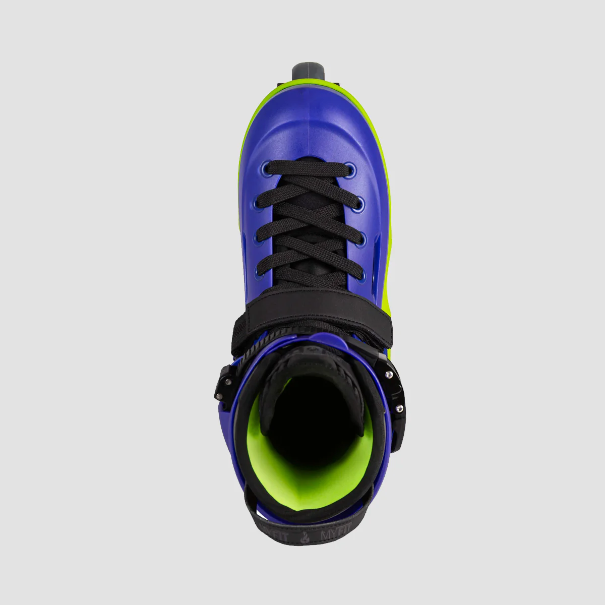 USD Sway Carlos Bernal Pro Aggressive Inline Skates Blue/Neon green/Black - Image 2