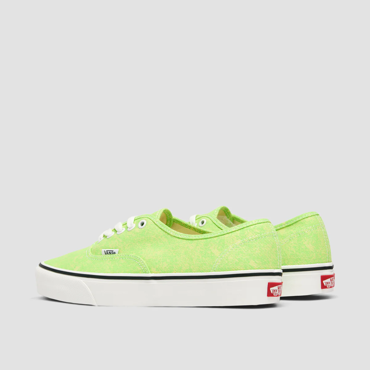 Vans Authentic Shoes - Neon Acid Wash Green - Image 3