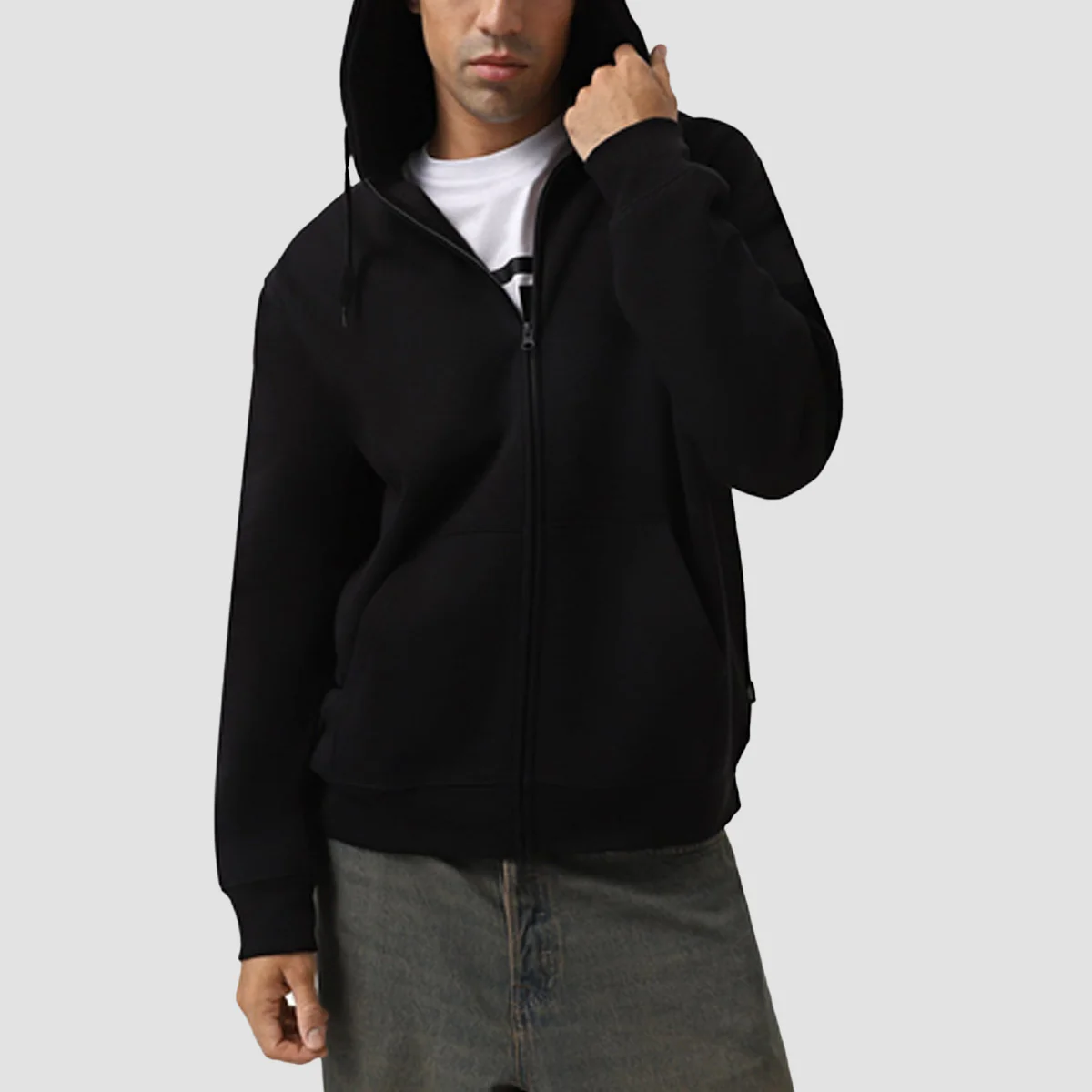 Vans Core Basic Full Zip Hoodie Black - Image 2