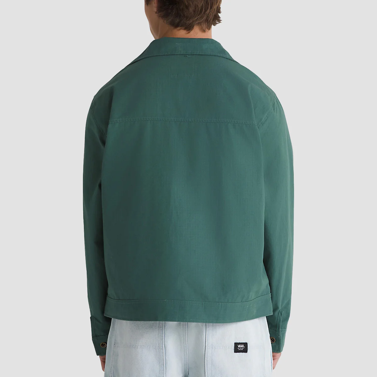 Vans Coyle Cropped Canvas Jacket Bistro Green - Image 2