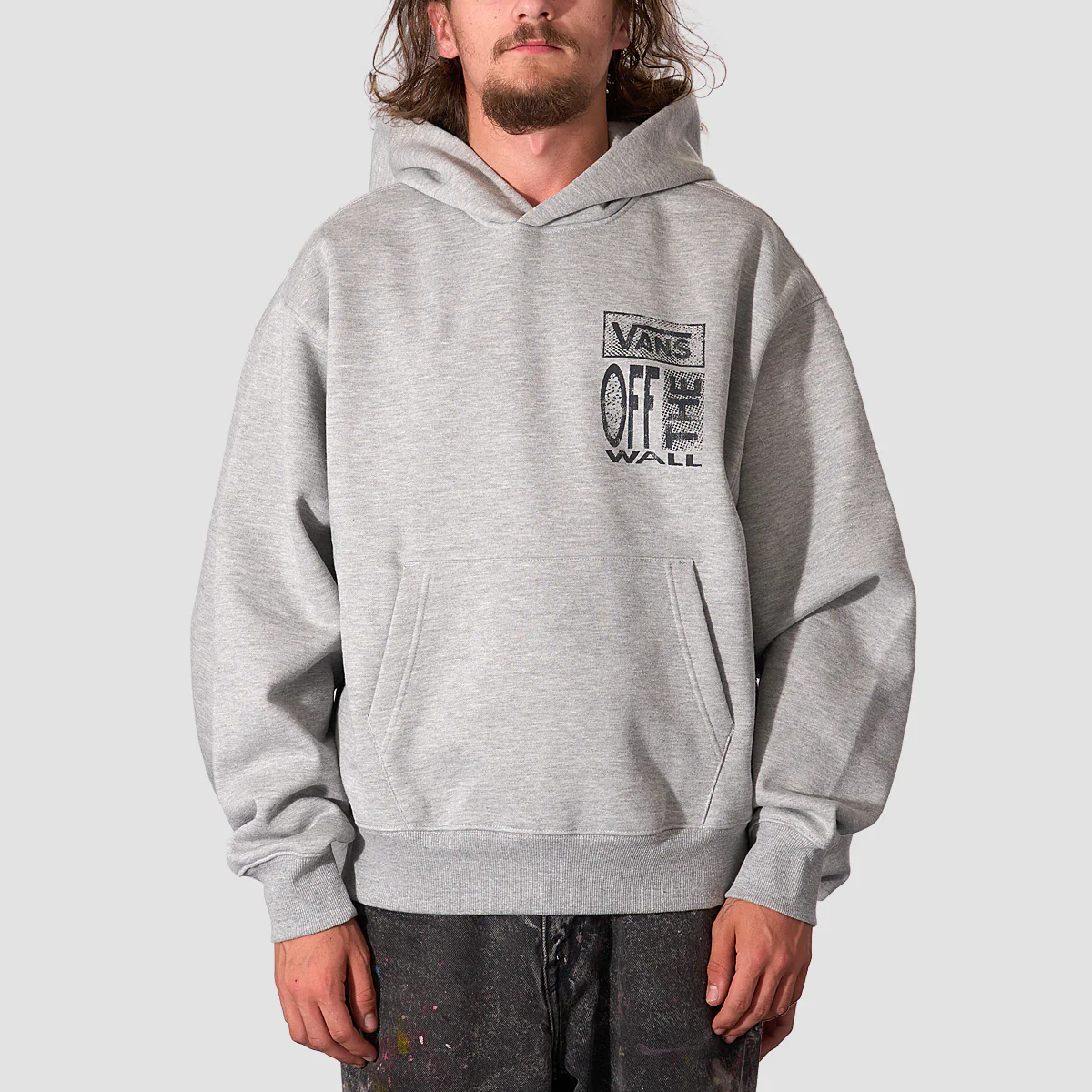 Vans Cut and Paste Pullover Hoodie Cement Heather