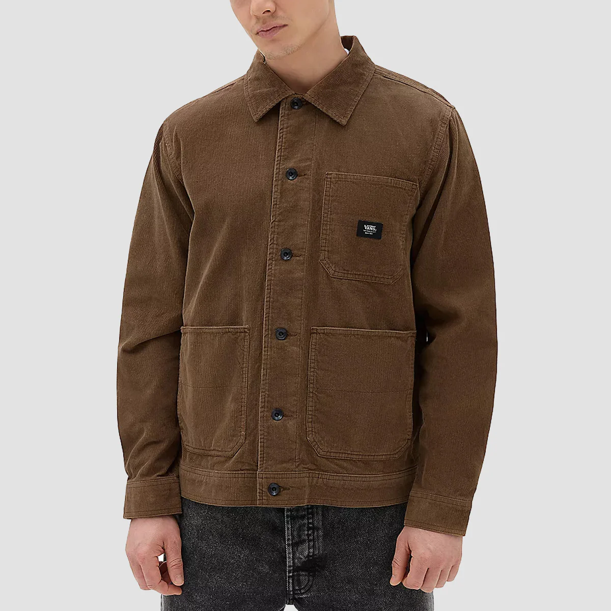 Vans Drill Chore Coat Corduroy II Bitter Chocolate - Image 2