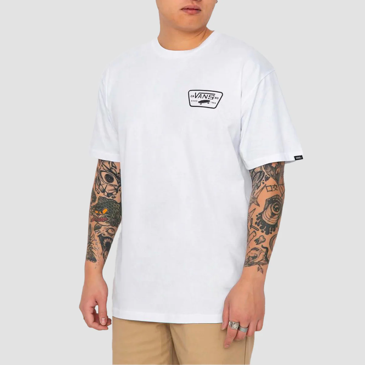 Vans Full Patch Back T-Shirt White/Black - Image 2