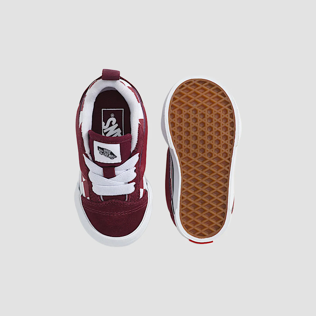 Vans Knu Skool Elastic Lace Shoes - 2-Tone Bordeaux - Kids - Image 2