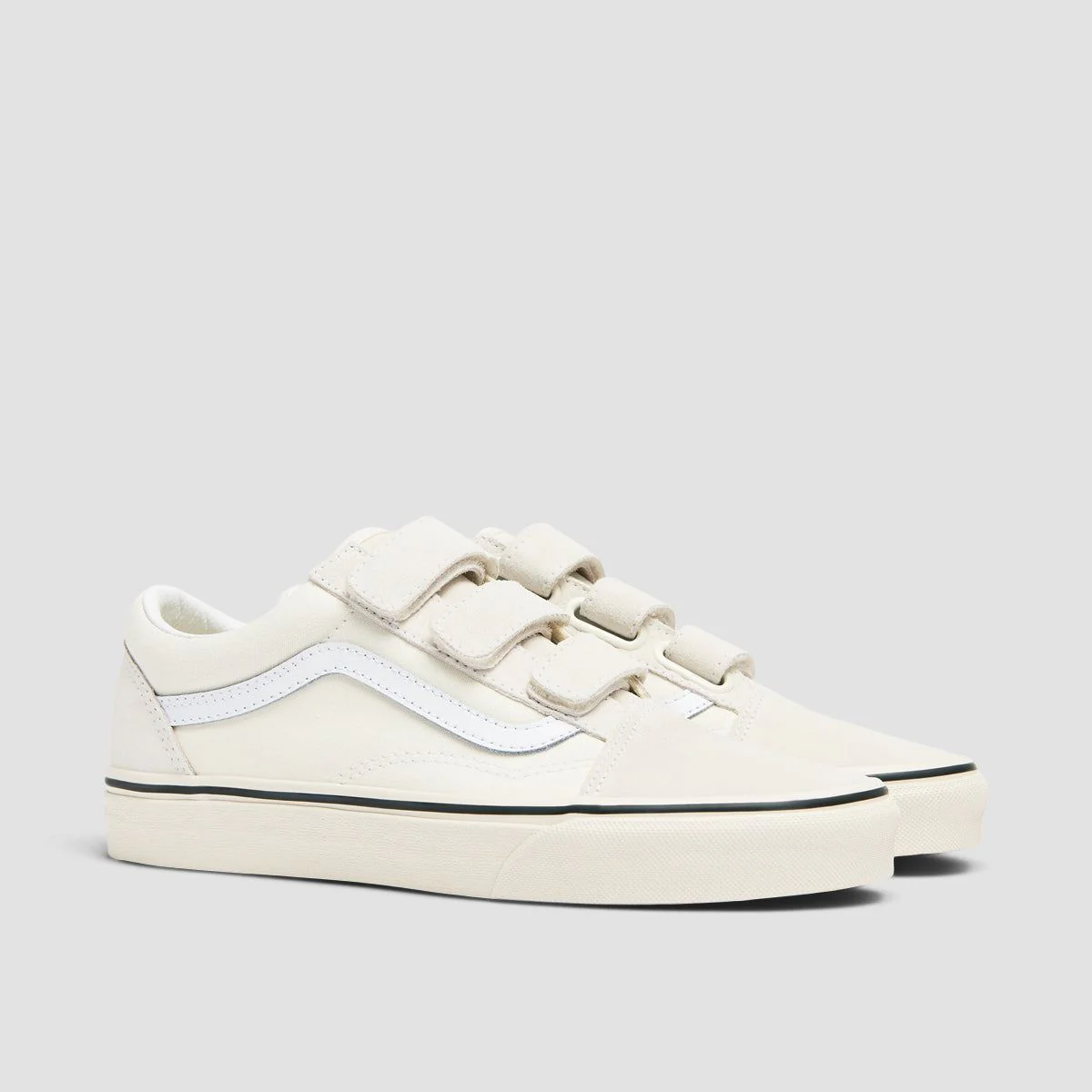 Vans Old Skool V Shoes - Marshmallow/Turtledove - Image 2