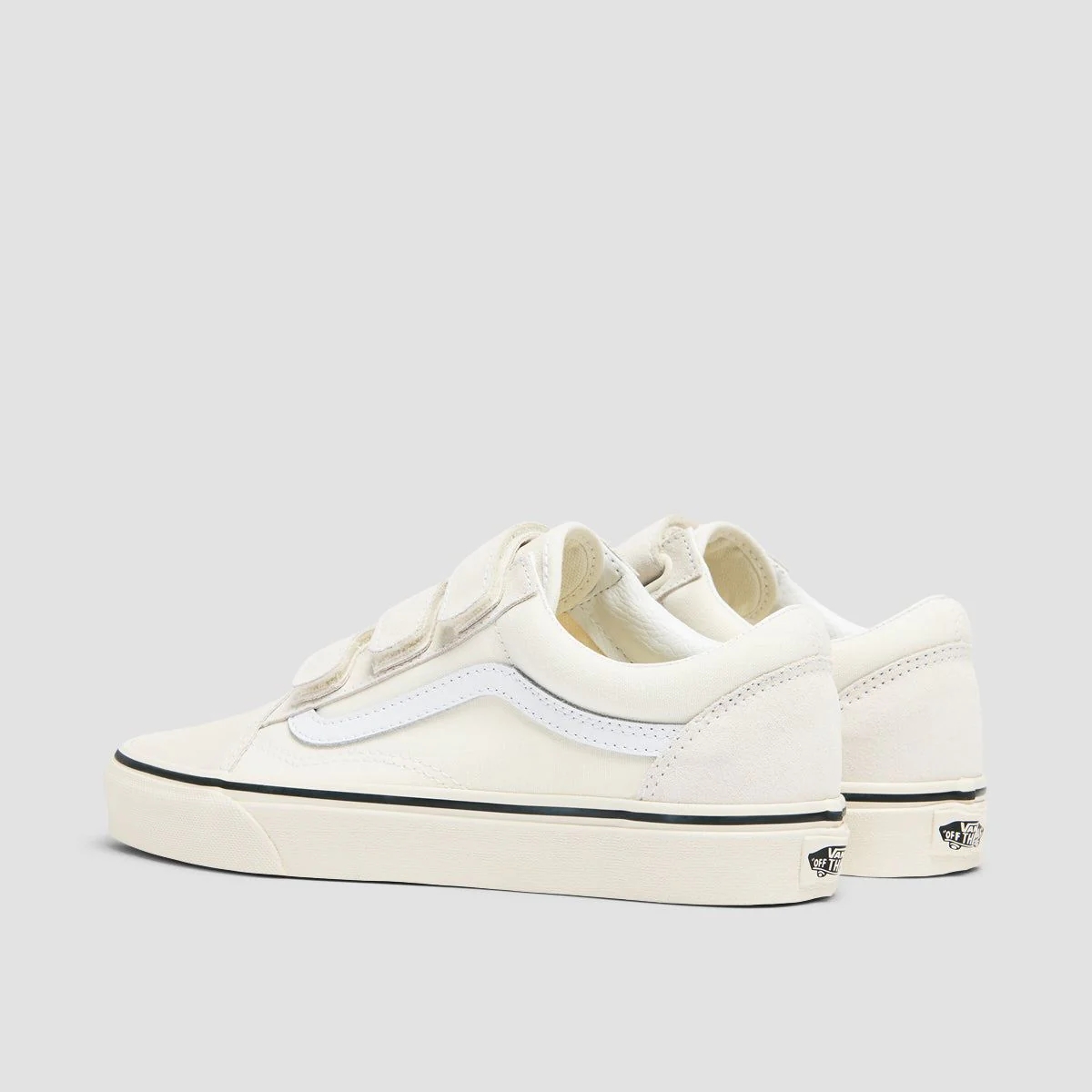 Vans Old Skool V Shoes - Marshmallow/Turtledove - Image 3