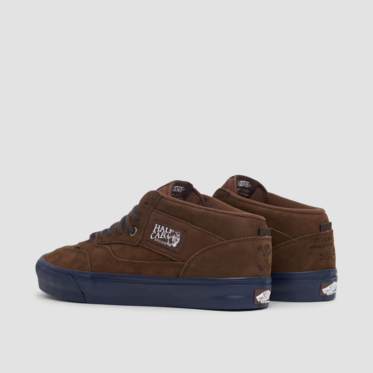 Vans Skate Half Cab '92 Mid Top Shoes - Nick Michel Brown/Navy - Image 3