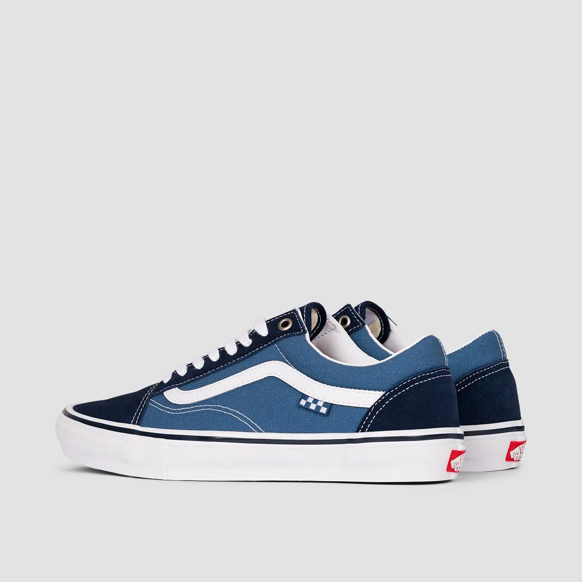 Vans Skate Old Skool Shoes - Navy/White - Image 3