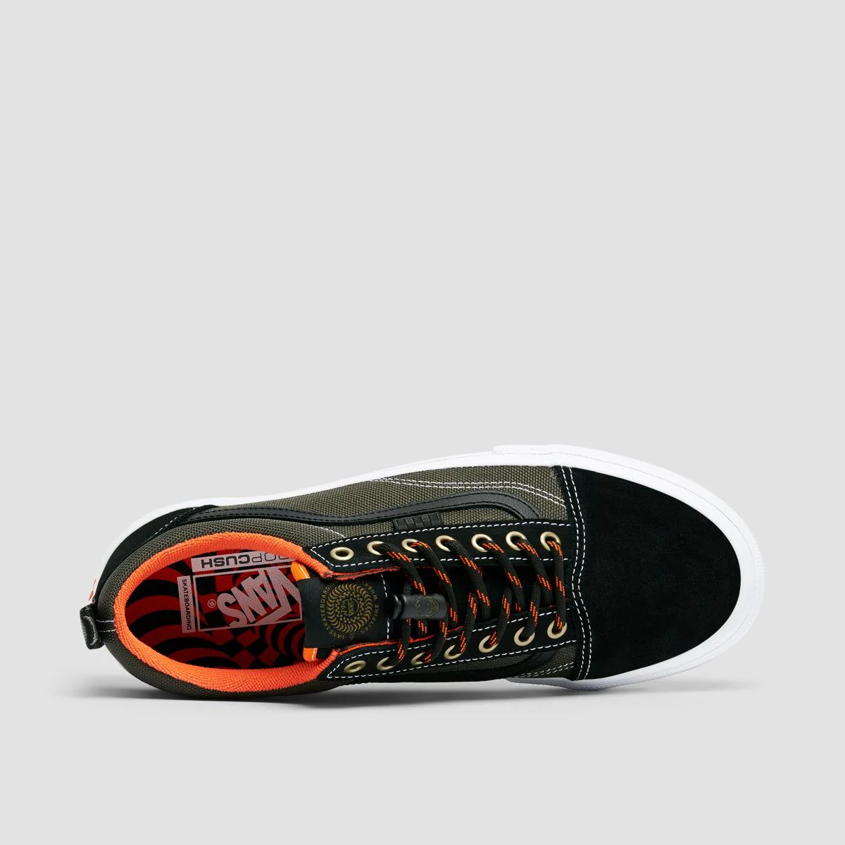 Vans Skate Old Skool Shoes - Spitfire Wheels Black/Flame - Image 4