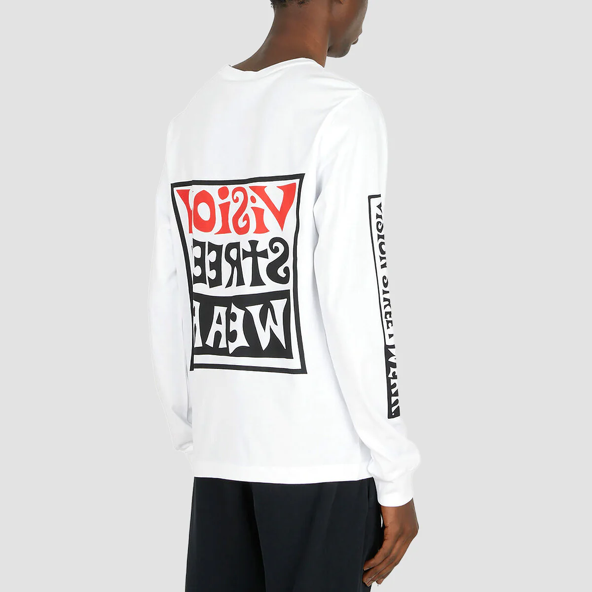 Vision Wavy OG Box Logo Longsleeve T-Shirt White - Image 2