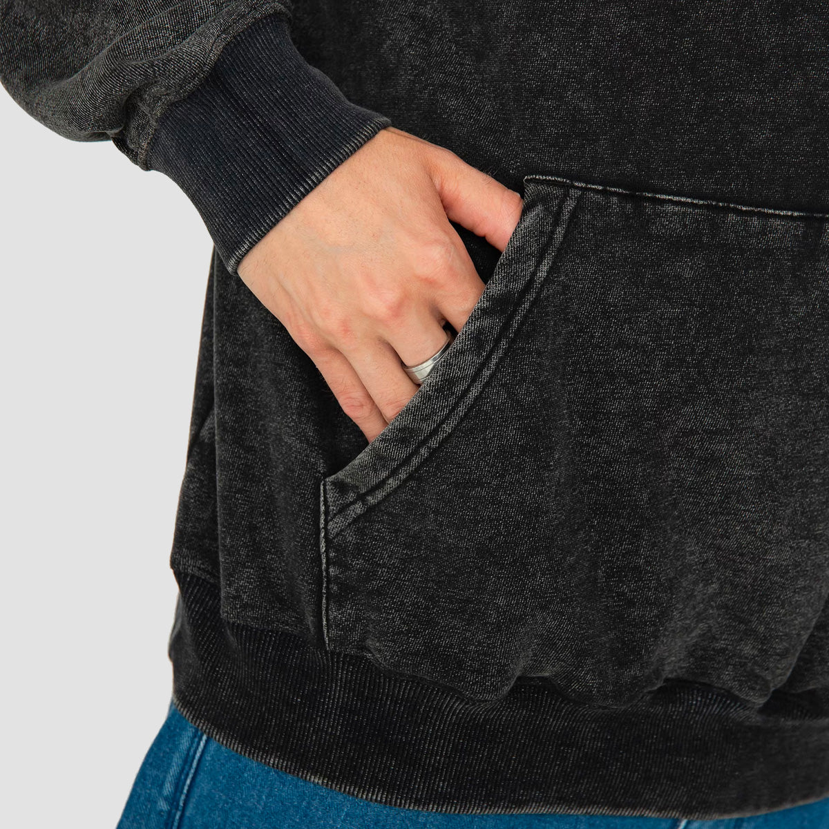 Volcom Acid Wall Pullover Hoodie Black - Image 3