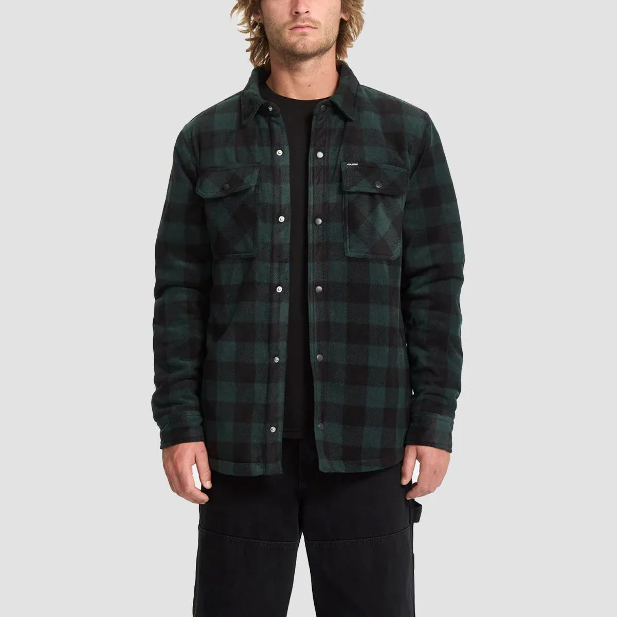 Volcom Bowered Fleece Longsleeve Shirt Scarab