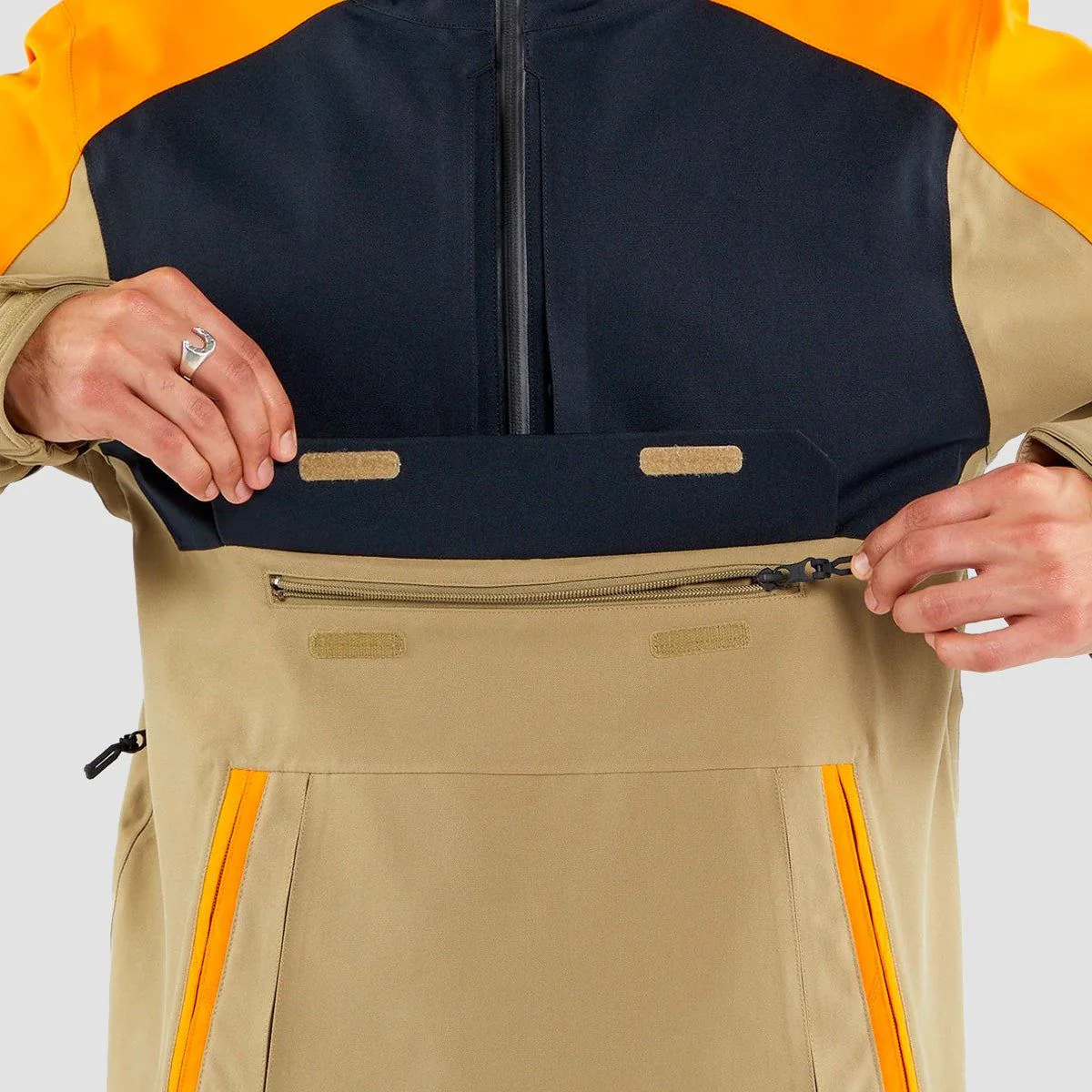 Volcom Brighton Pullover Snow Jacket Gold - Image 4