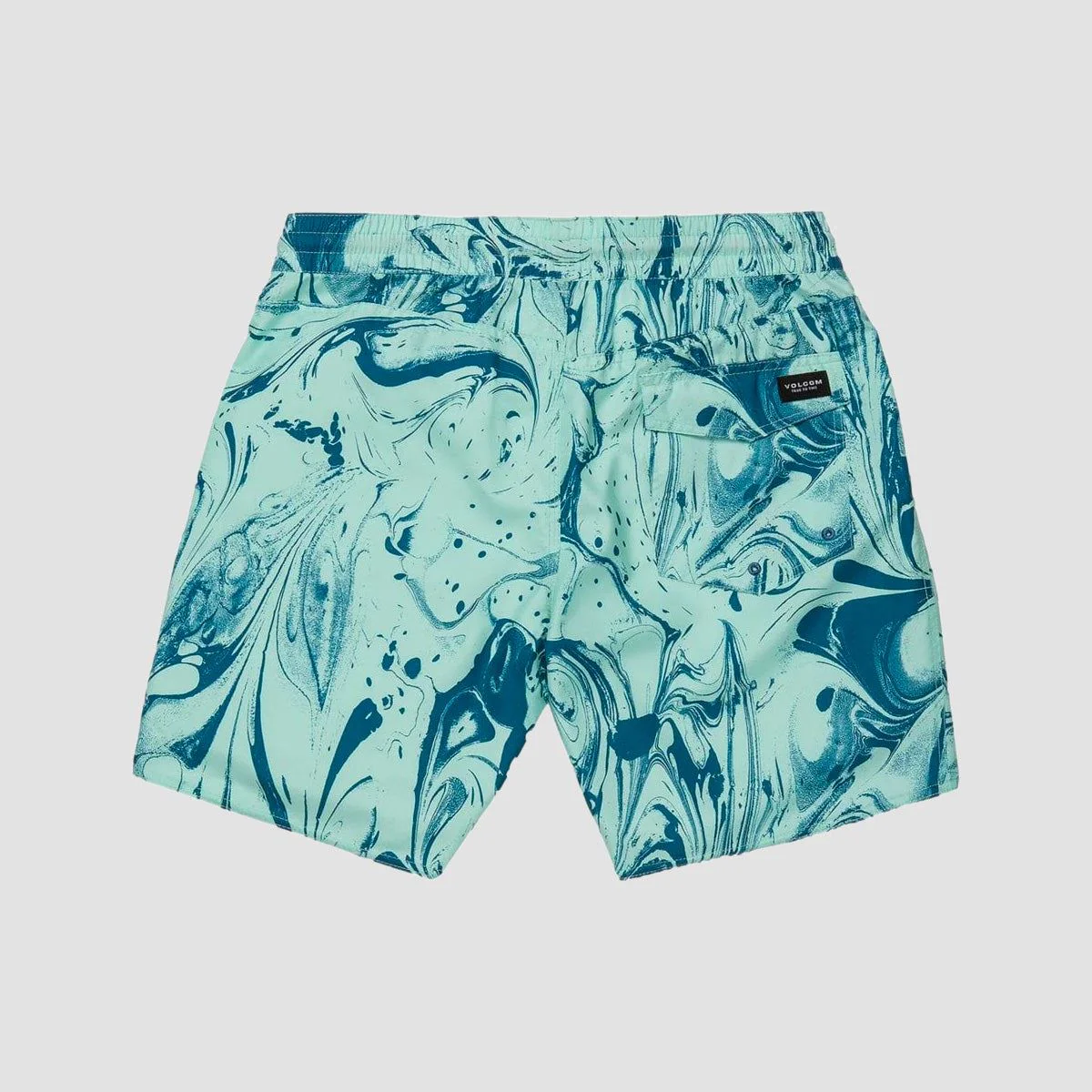 Volcom Center Print 17" Trunk Shorts Bottle Green - Image 2