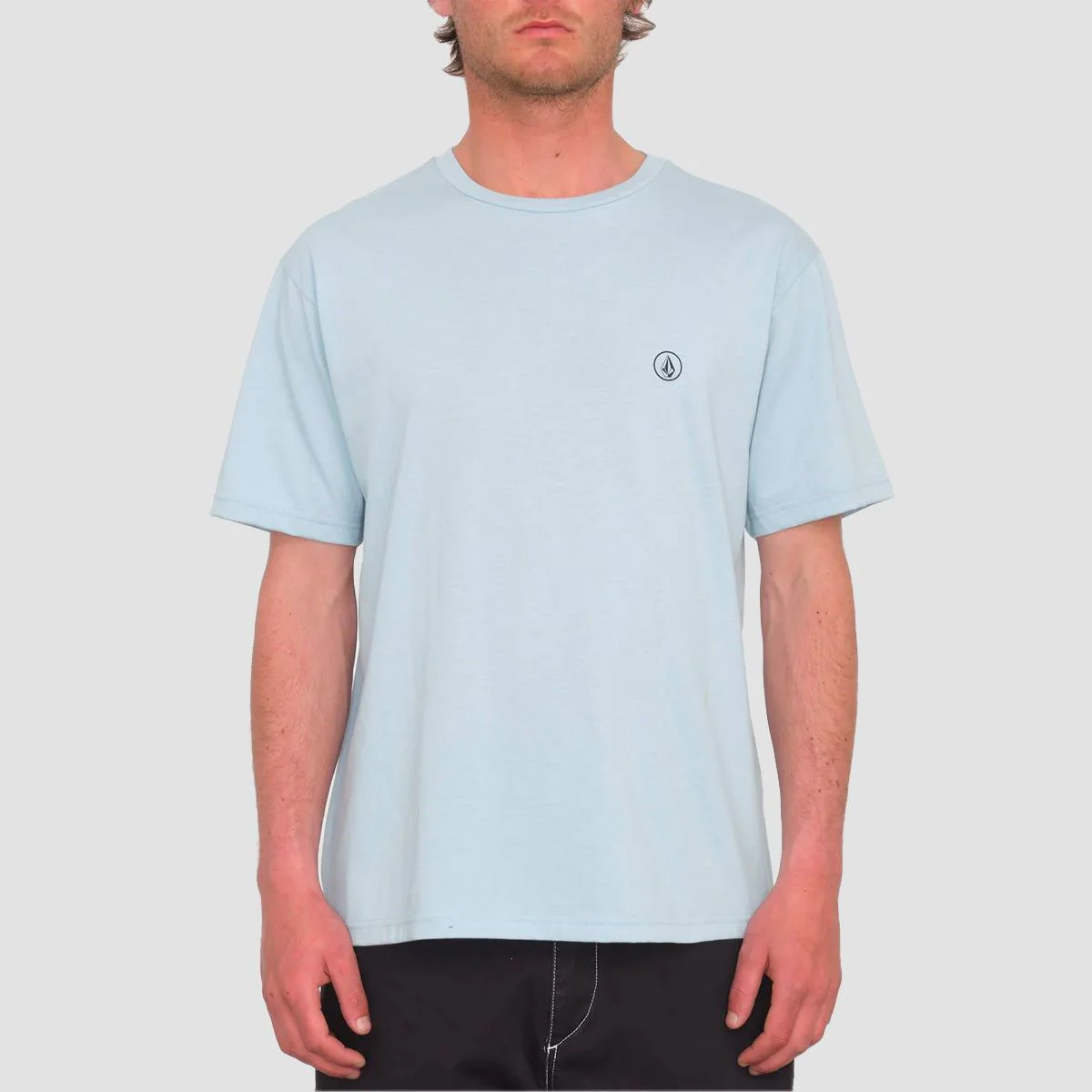 Volcom Circle Blanks T-Shirt Heather Celestial Blue