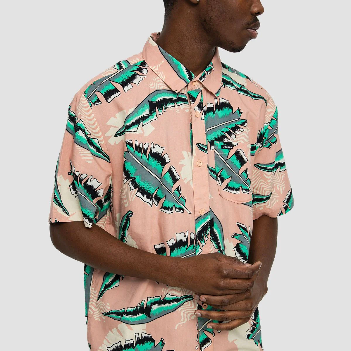 Volcom Detoonator Short Sleeve Shirt Misty Rose - Image 2