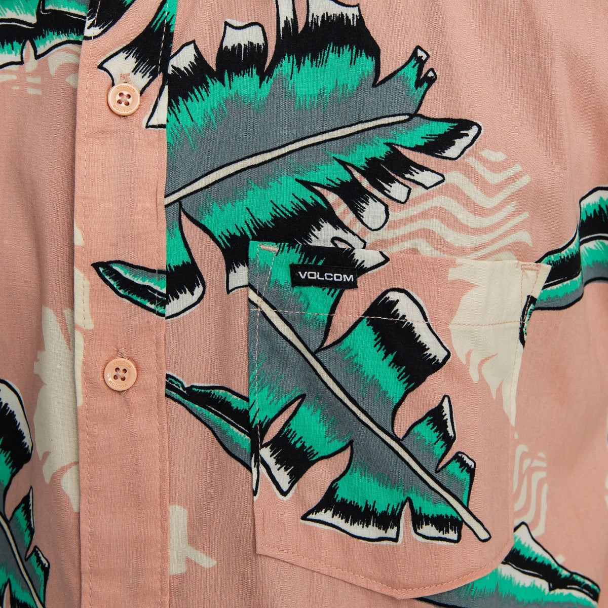 Volcom Detoonator Short Sleeve Shirt Misty Rose - Image 4