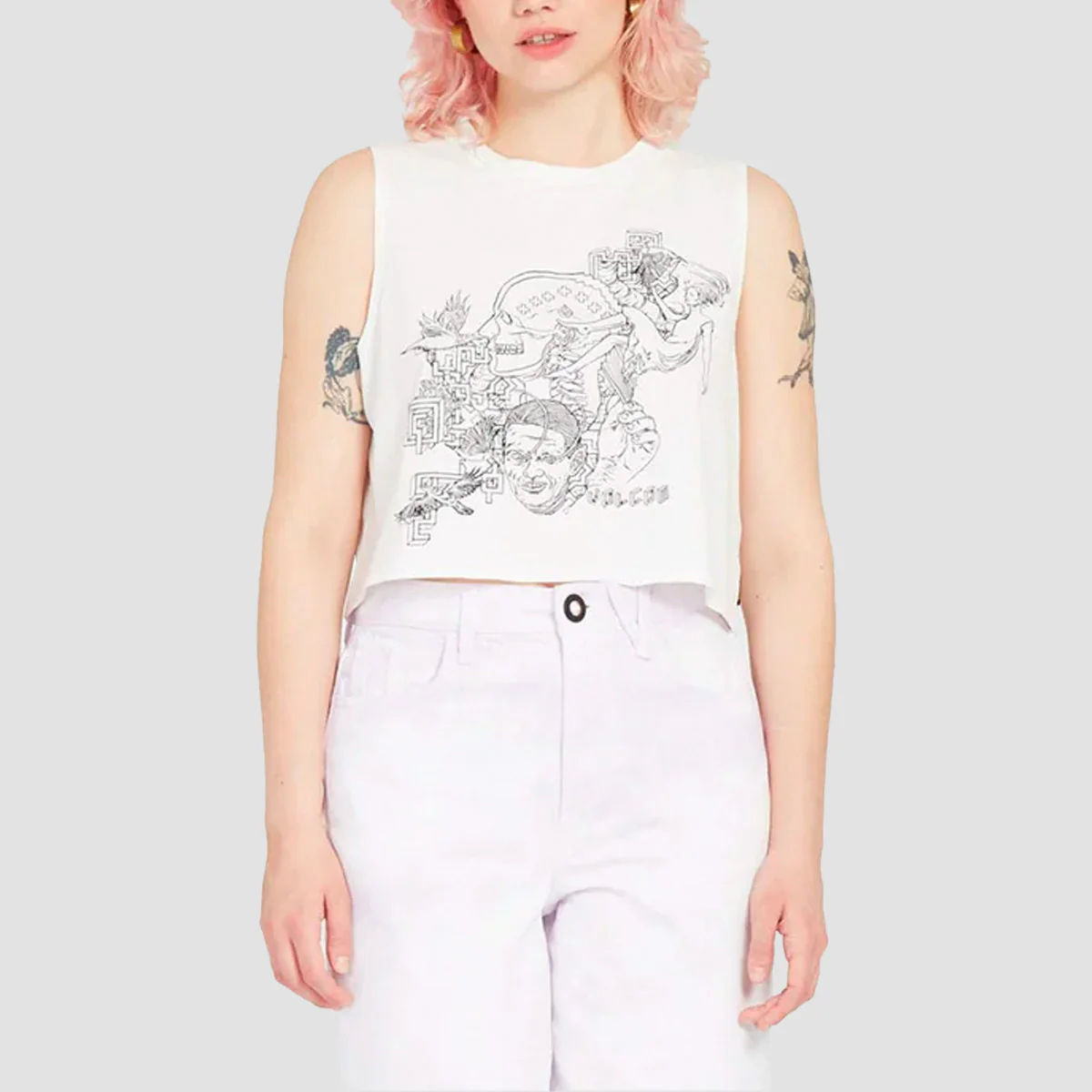 Volcom FA Ed Merlin Murray Tank Top Star White - Womens