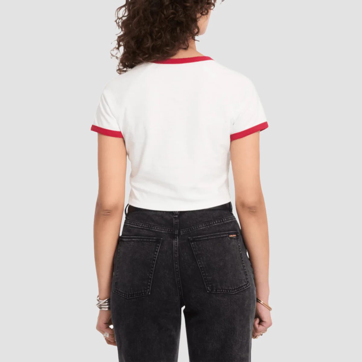 Volcom FA Mickey Mason Crop T-Shirt Off White - Womens - Image 2