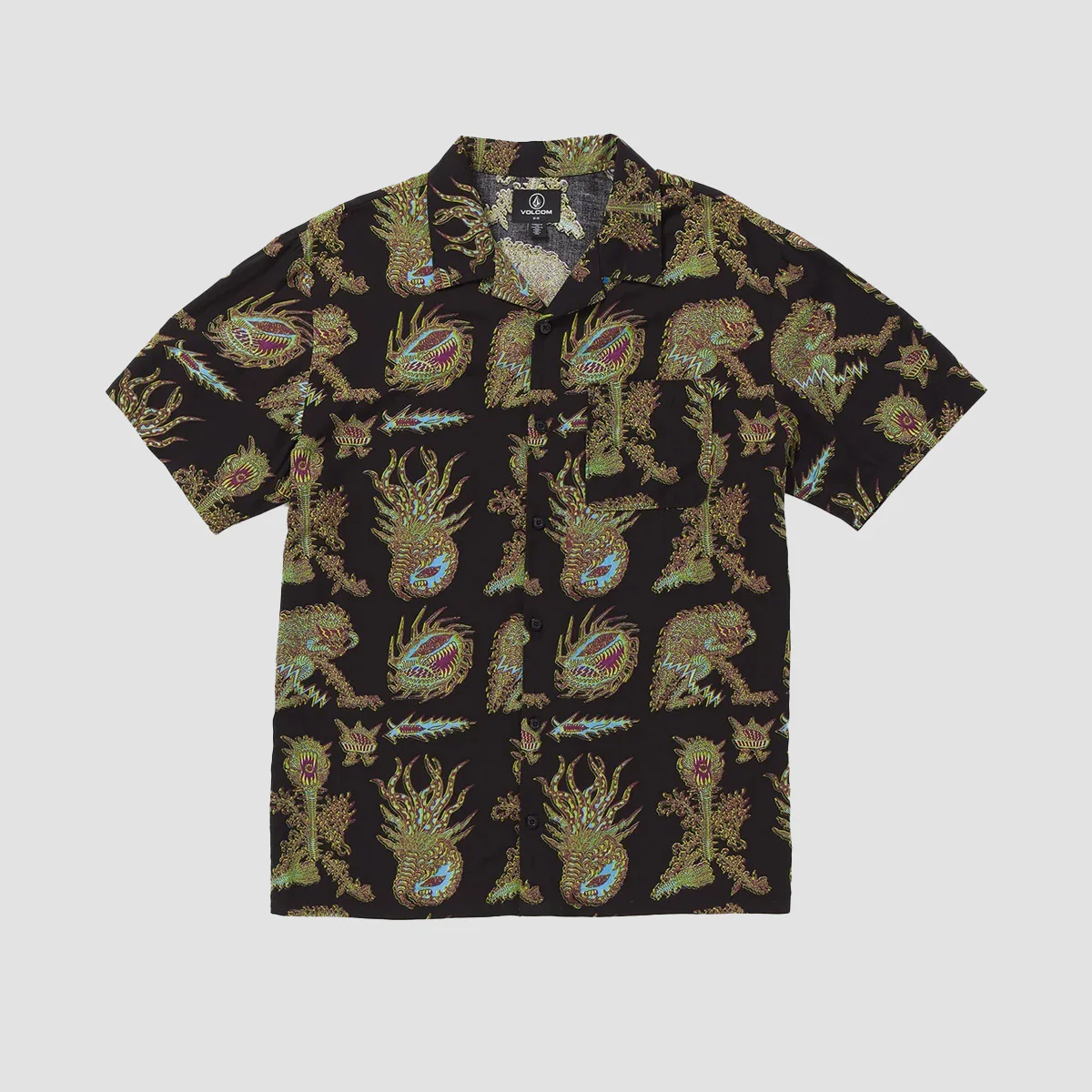 Volcom FA Tetsunori Short Sleeve Shirt Black - Image 2