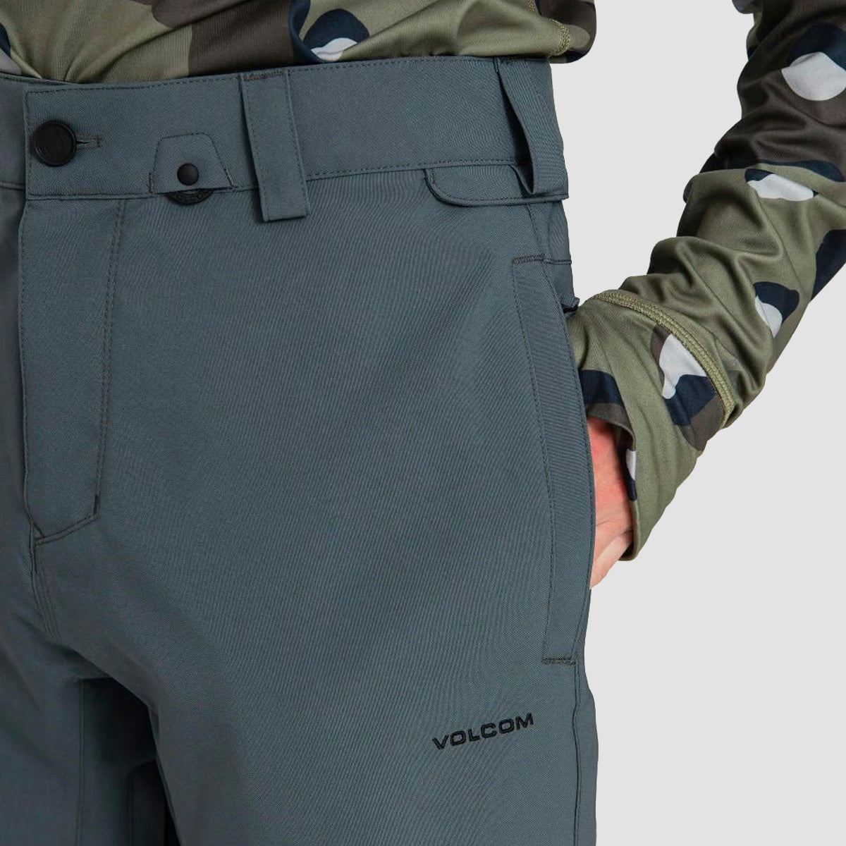 Volcom Freakin Snow Chino Pants Dark Grey - Image 3