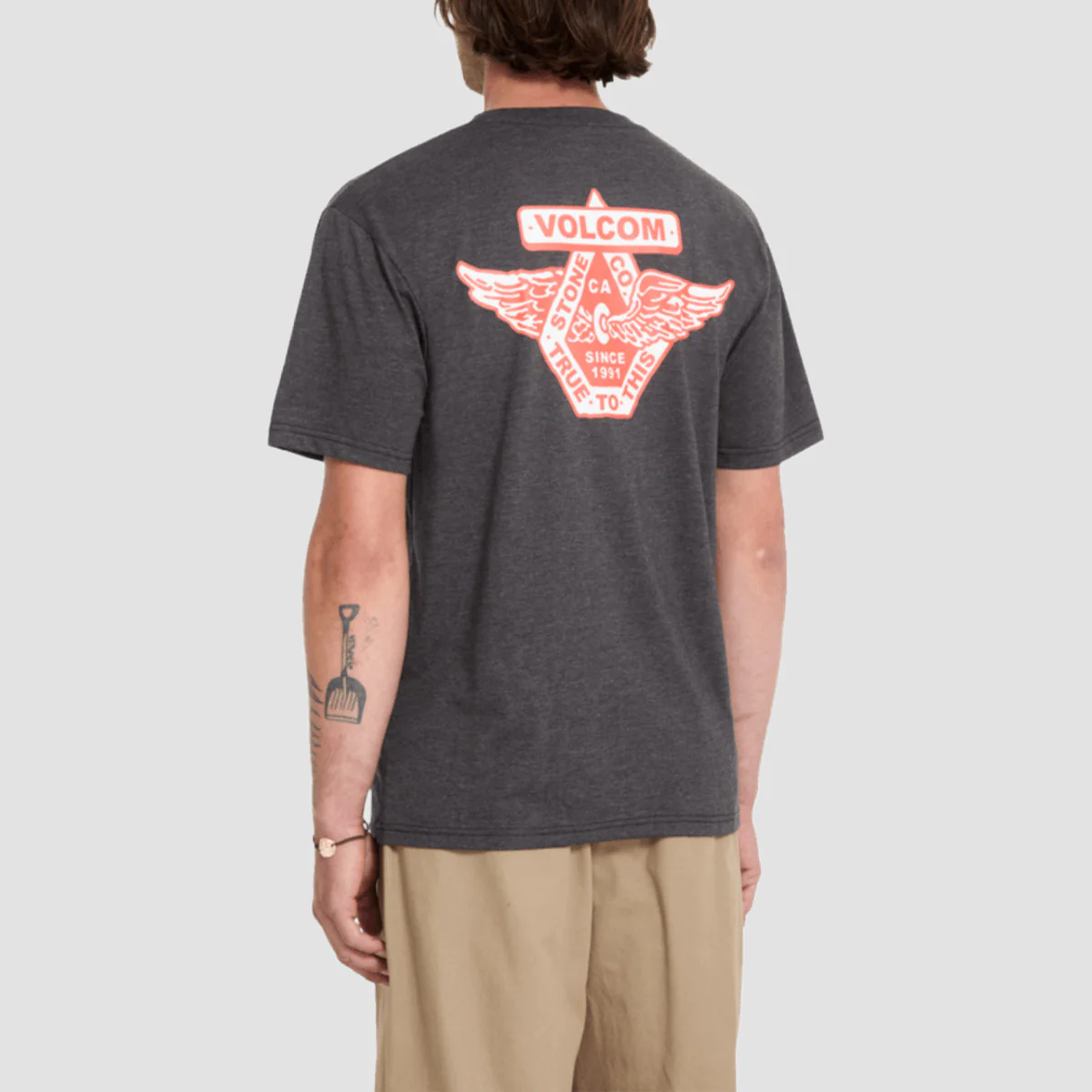 Volcom Free Wheel Hth T-Shirt Heather Black