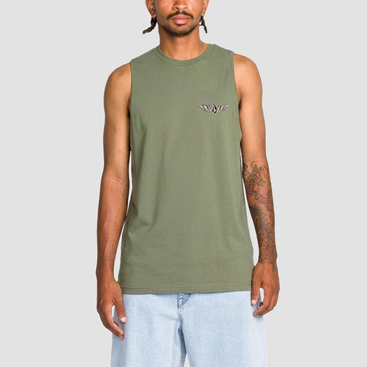Volcom Hi Flyer Sleeveless T-Shirt Vest Brolive - Image 2