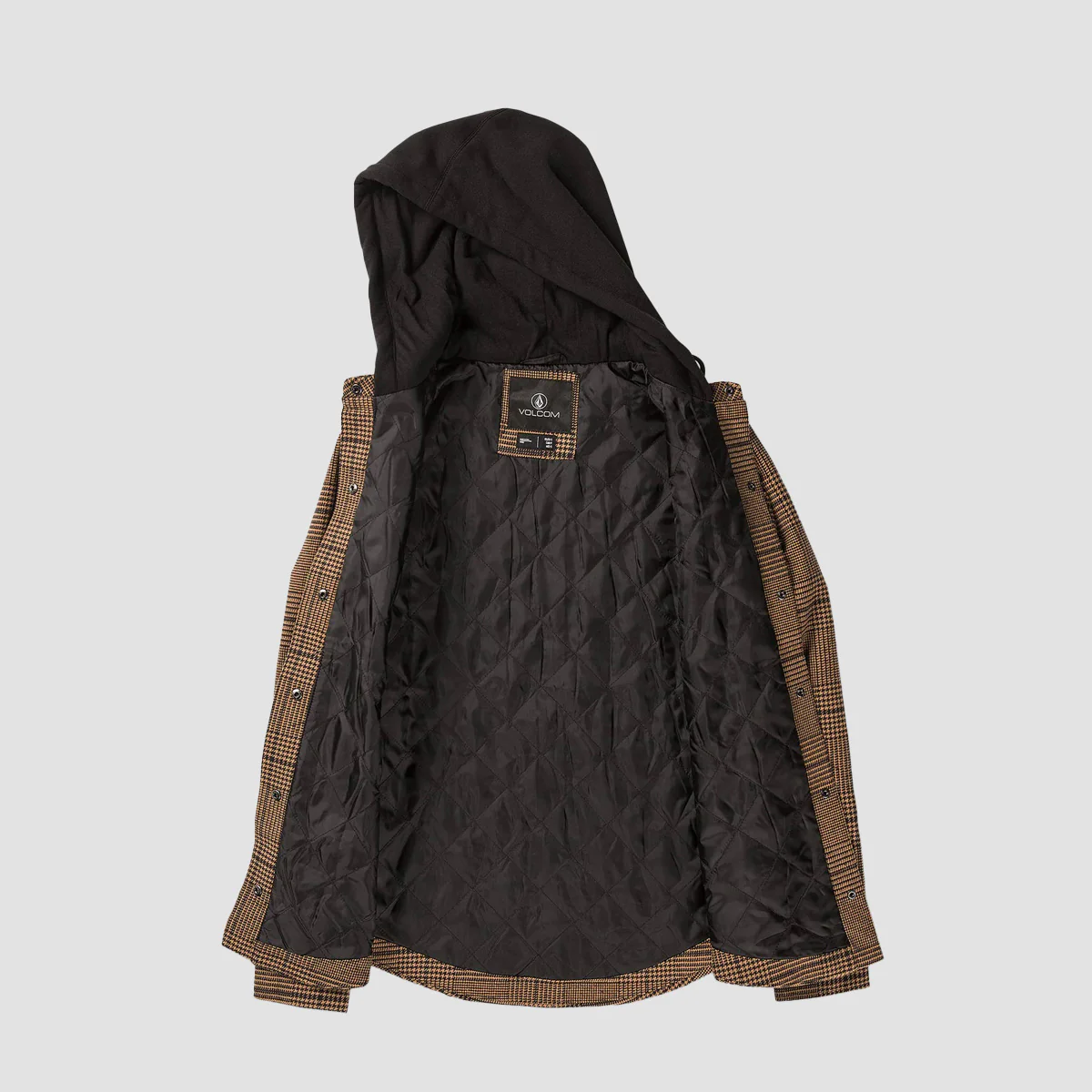 Volcom Hooded Flannel Jacket Jacket Caramel - Womens - Image 3