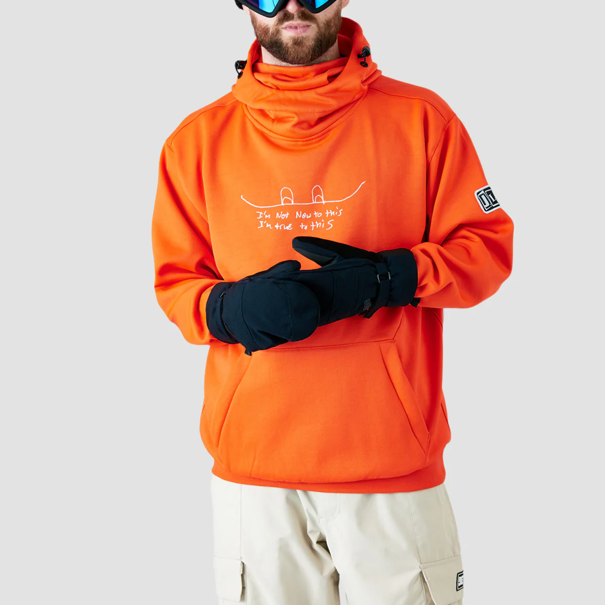 Volcom Hydro Riding Snow Pullover Hoodie Flame Red - Image 2