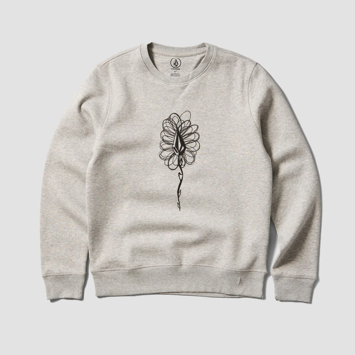 Volcom Issam Hand Crew Sweatshirt Heather Grey