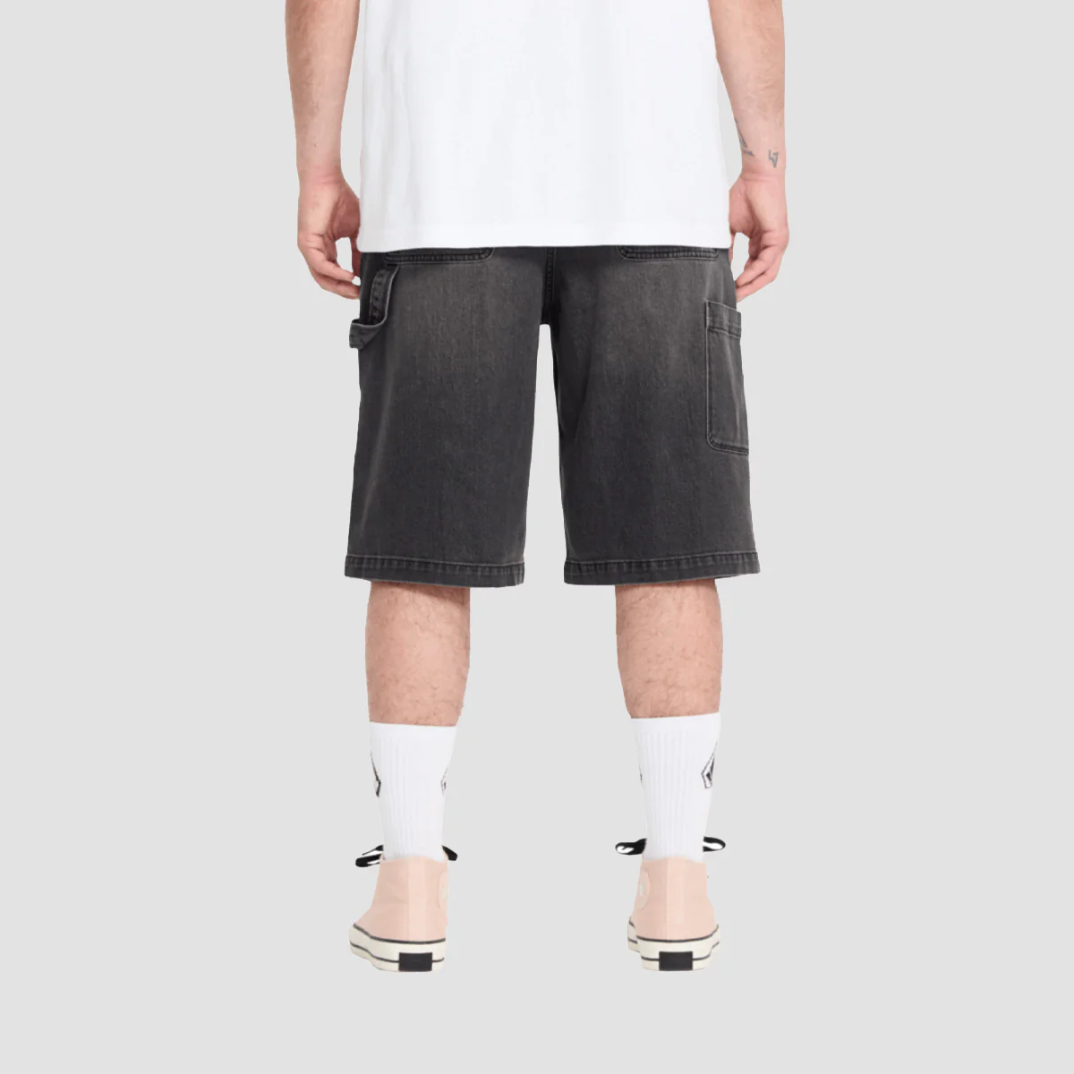 Volcom Kraftsman II 24" Denim Shorts Black Grey - Image 2
