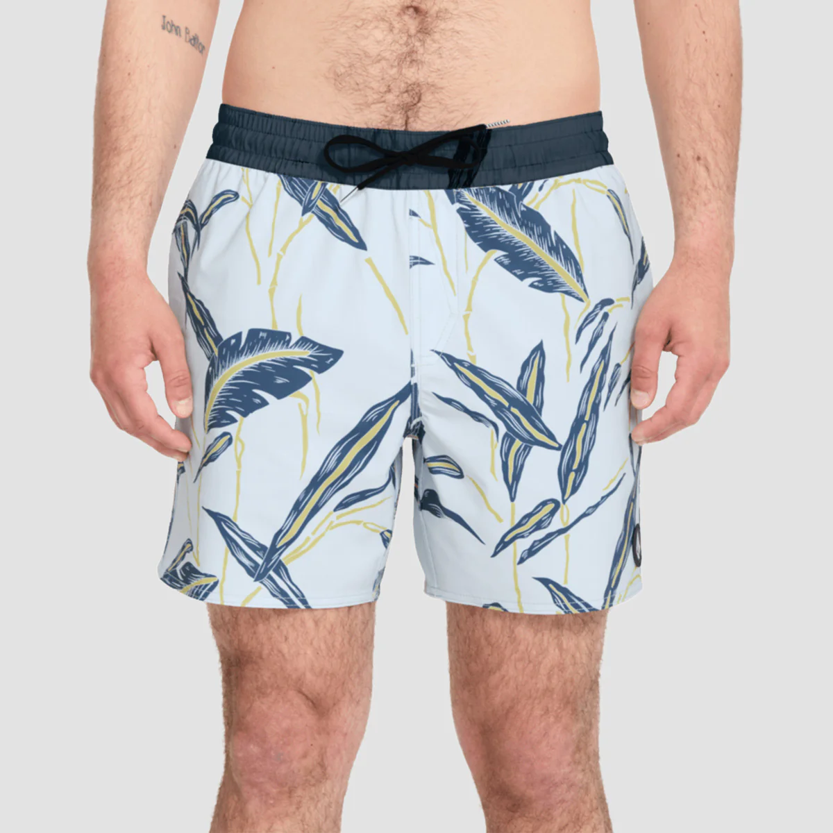 Volcom Lido Print Trunk 16" Boardshorts Light Blue Acid