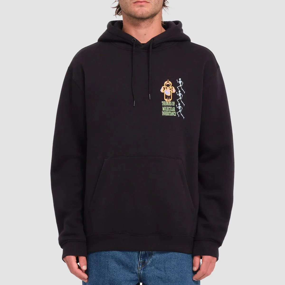Volcom Noder Pullover Hoodie Black Combo - Image 2