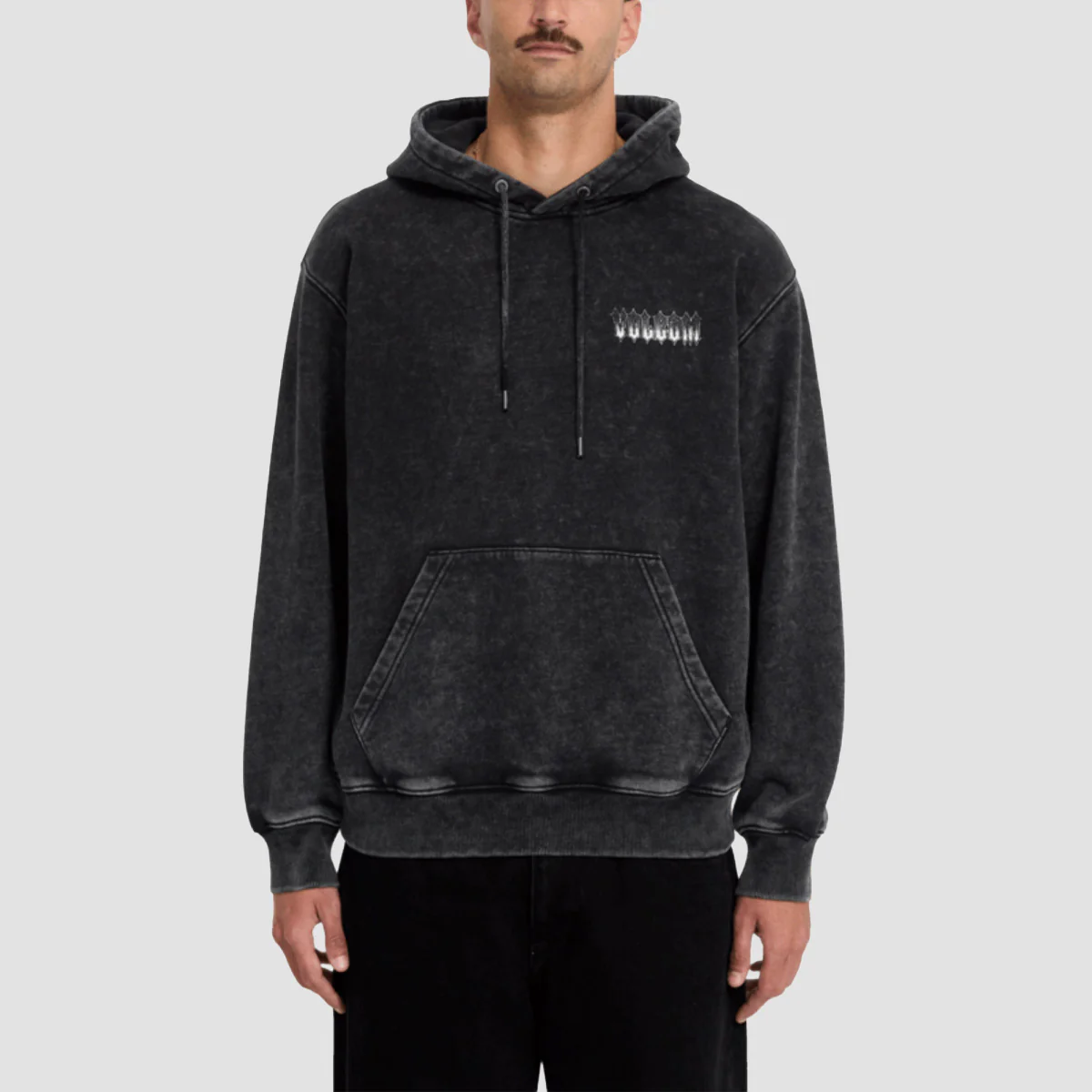 Volcom Noder Pullover Hoodie Light Acid Black